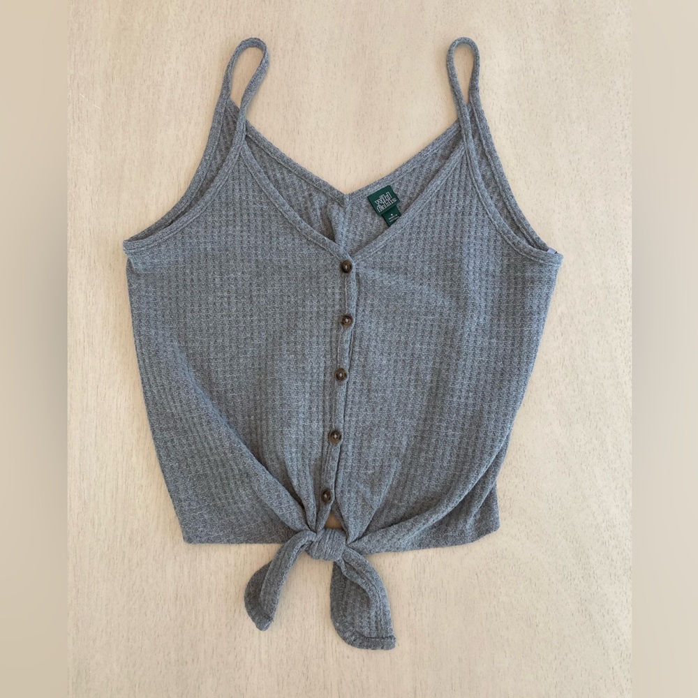 Grey crop tank top cami